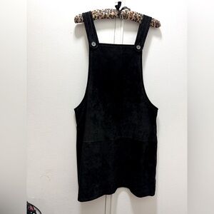 Vintage suede Metropolitan New York 10001 Womens 5/6 Black Overalls Dress Small